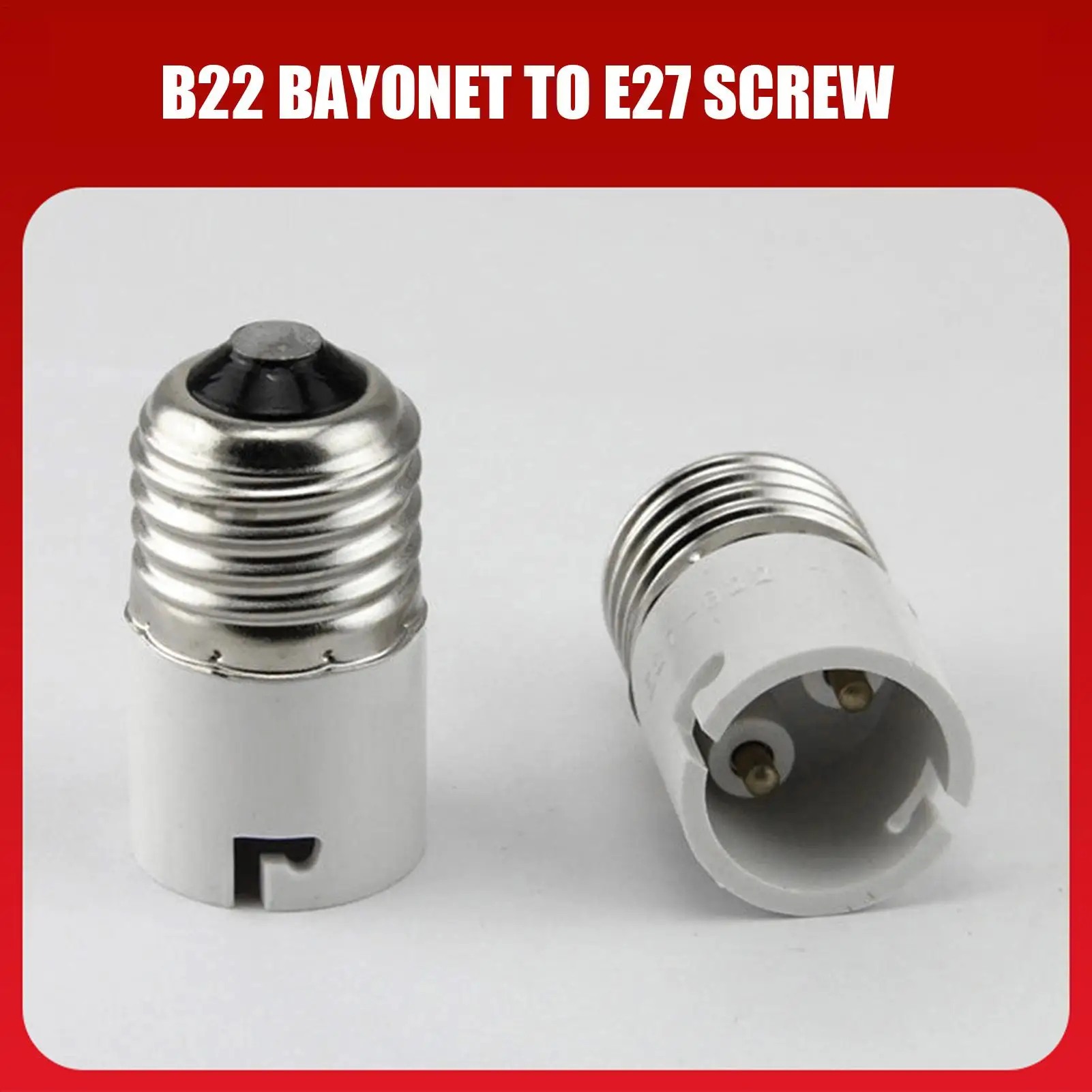 

1PCS Lamp Sockets Converter B22 To E27 LED Bulb Converter Lamp Base Holder Screw Light Socket Adapter Anti-burning Bulb Holder