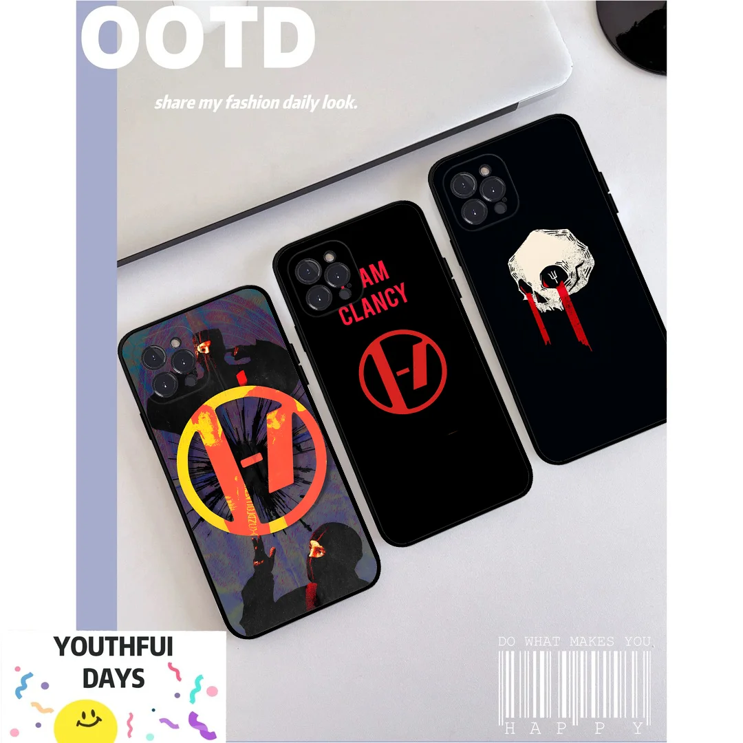 T-Twenty one pilots Phone Case For iPhone 15 14 11 12 13 Mini Pro XS Max Cover 6 7 8 Plus X XR SE 2020 Funda Shell