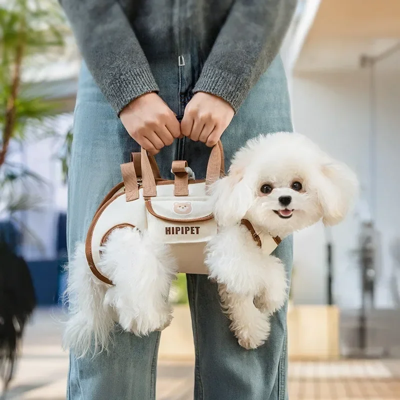 

Backpack Carrier for Small Dog Full Body Dog Sling with Handle Dog Lift Harnesses Breathable Dog Carrier for Hiking & Biking
