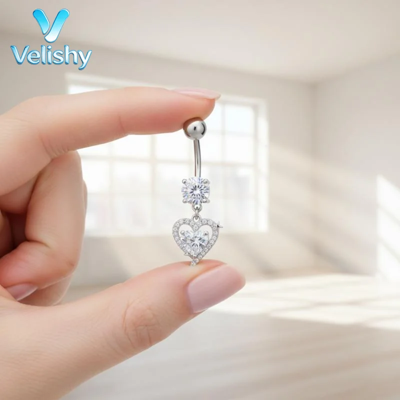 Body Jewelry Barbell - Piercing de Ombligo Colgante de Acero