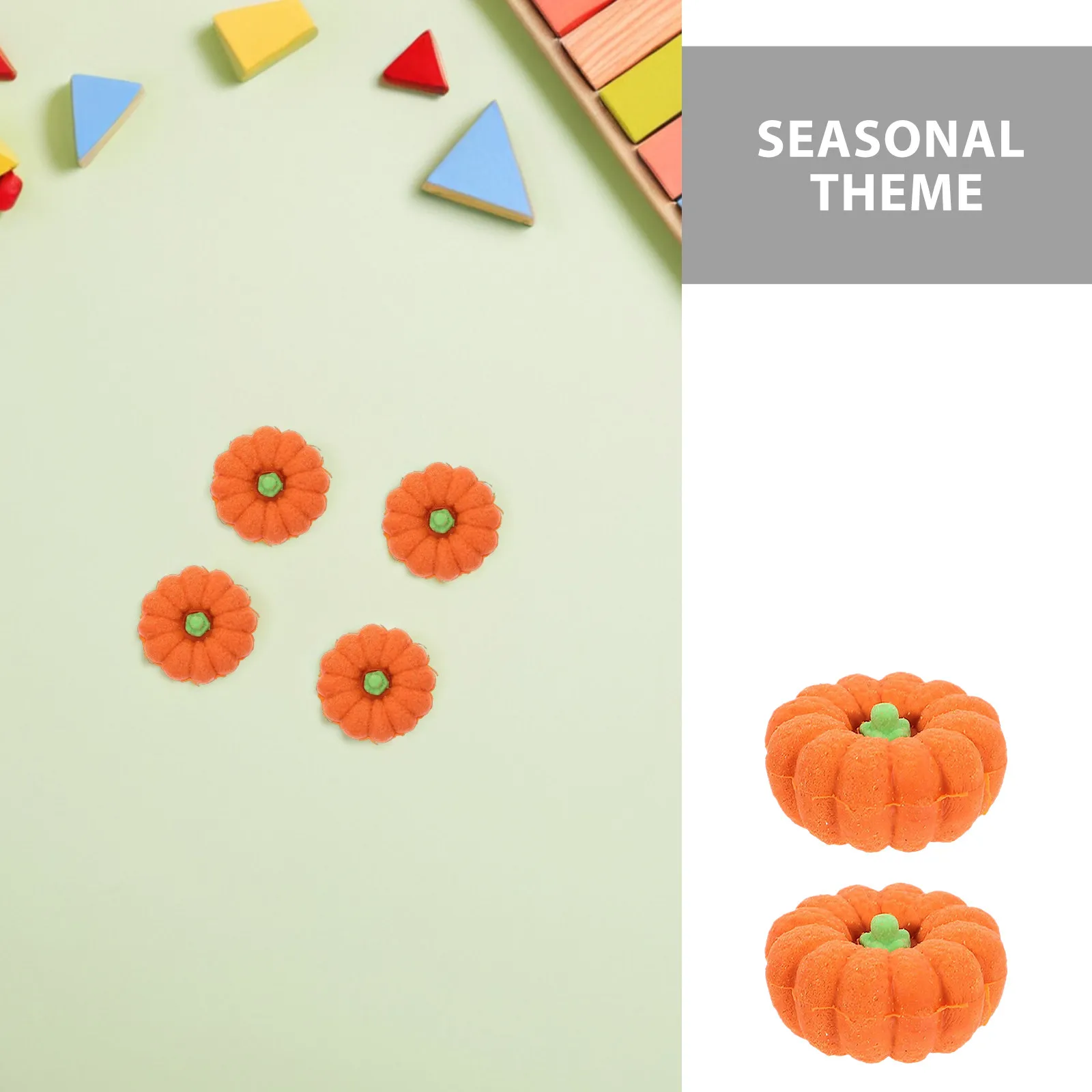 80Pcs Pumpkin Shaped Erasers 3D Mini Erasers for Fun Cartoon Design Small Portable Eraser for Pencil Cases Classroom