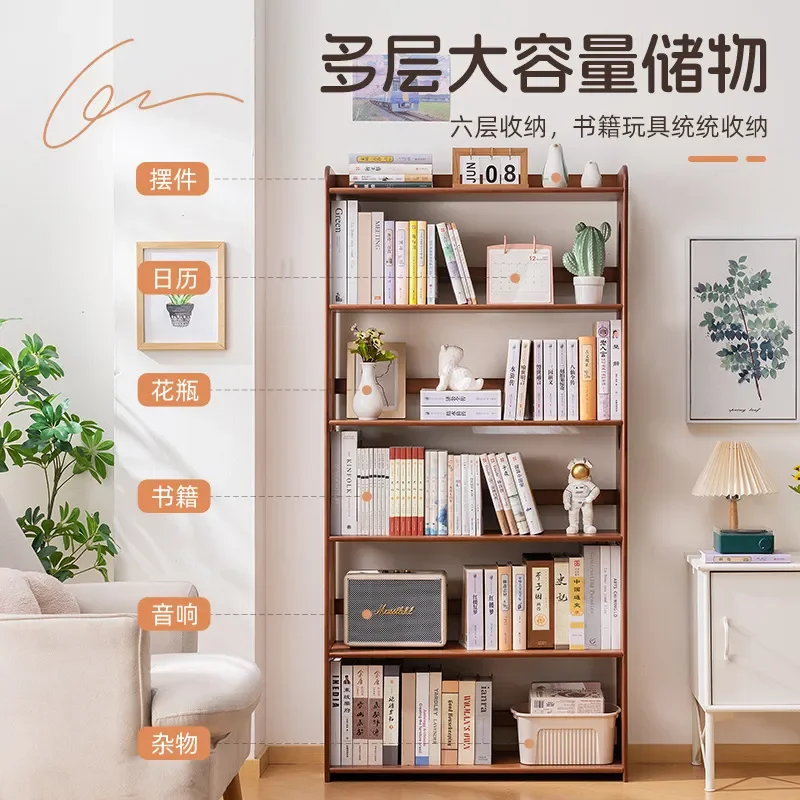 for Household Bookcase Floor to Ceiling Bookshelf Doorless Locker Storage Shelf Integrated Multi layer Lattice Cabinet for