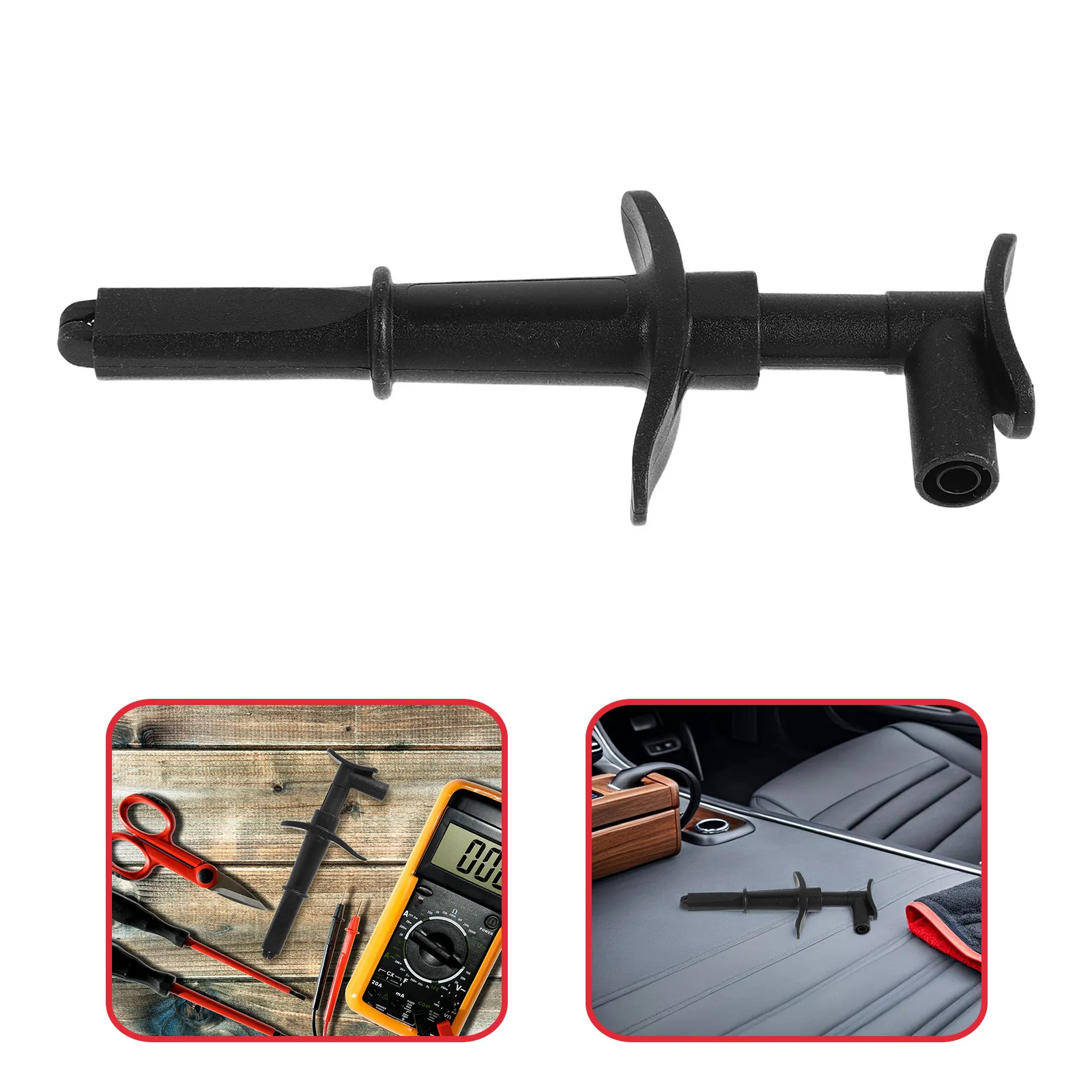 Multimeter Crocodile Clip Insulated Safety 4Mm Banana Jack Socket Black 10A Electrical Testing Clamp Leads Alligator Clip Probes