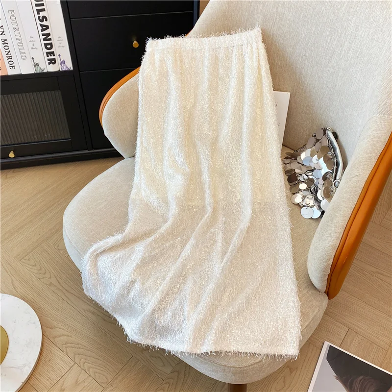 Real Shot ~ Early Spring High-End Design Tassel Midi Skirt for Women, Trendy and Elegant Midi Skirt This Year
