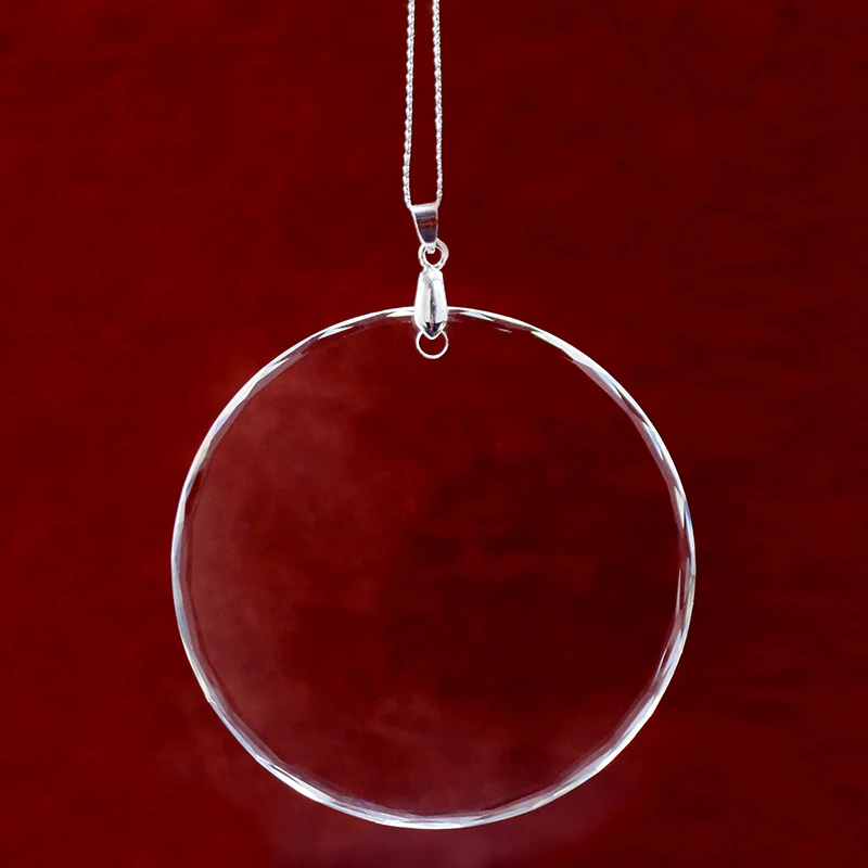 Hot Sell 100pcs Wholesale 8cm Glass Clear Round Facet Hanging Ornaments Party Favors Christmas Tree Decorations Craft Gifts
