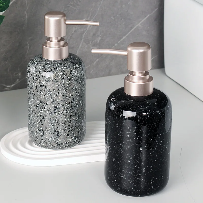 Nordic Solid Color Stone Ceramic Emulsion Is Bottled in Simple Bathroom and Bottled in Hotel and Homestay Bathroom Supplies