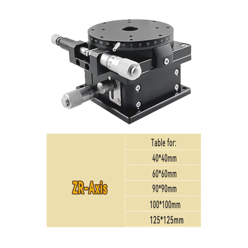 High Precision Manual Fine-Tuning Slide Table With Differential Head XYZR Single/Multi Axis Optical Medical Equipment image 3