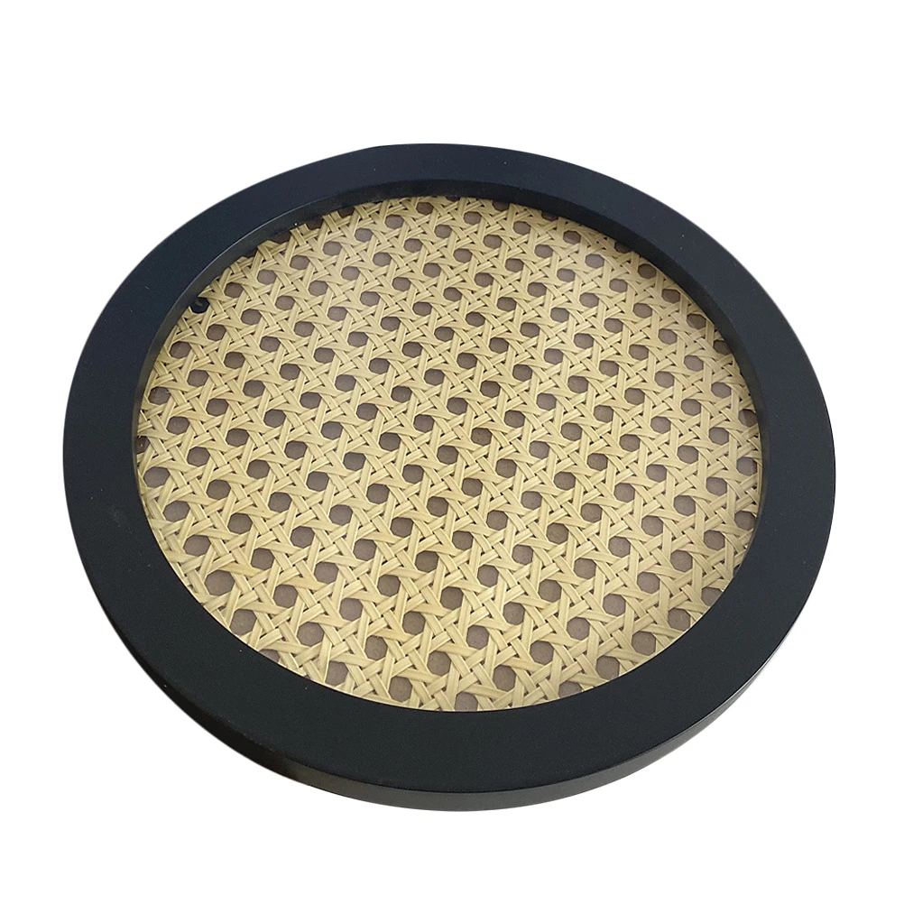 

Woven Tray for Home Decor Multi Functional Storage Plate Desktop Organizer Serving Tray for Fruit Snacks Tea Accessories