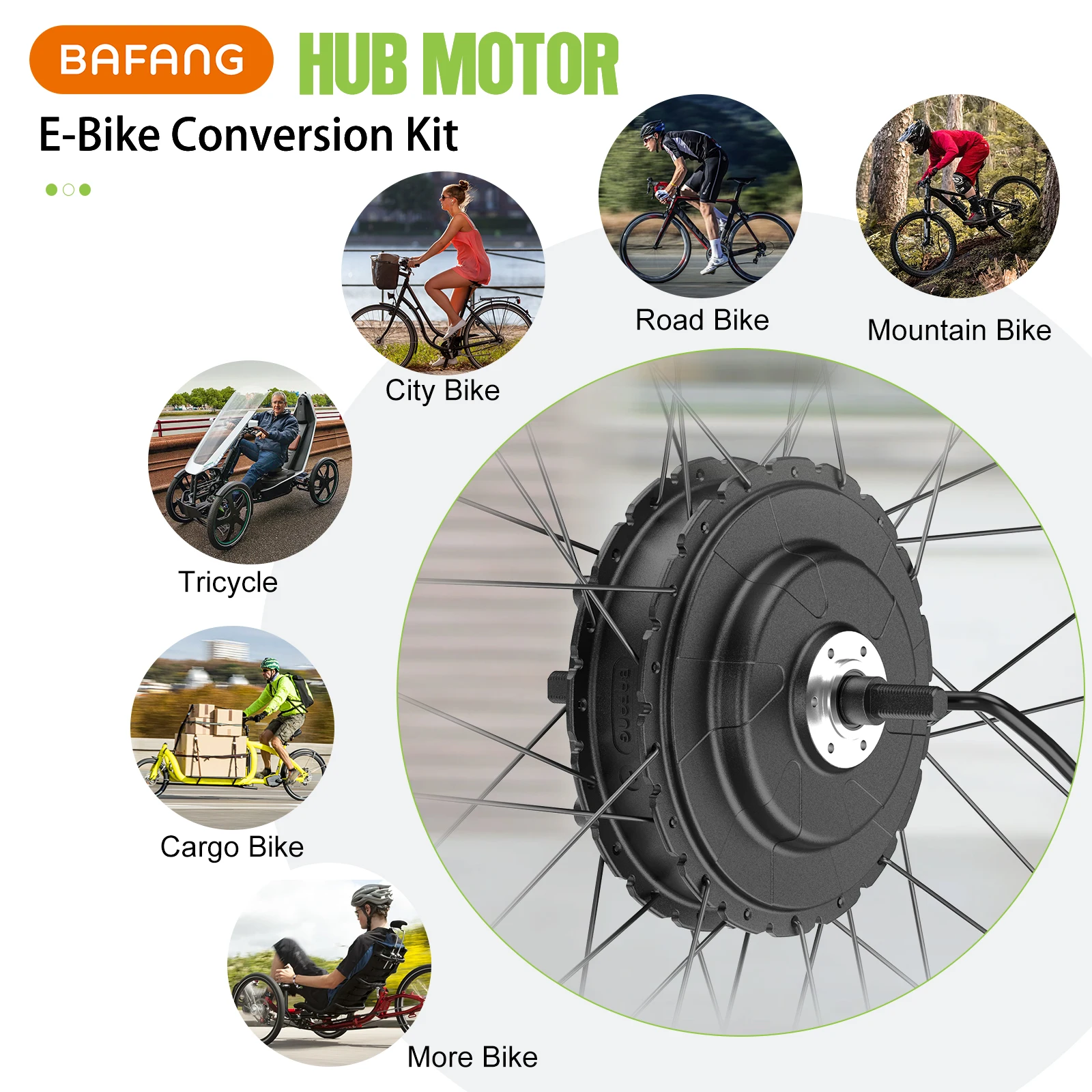 Bafang 48V 750W Rear Hub Motor 26inch 27.5inch 700C Brushless Gear Bicycle Electric Bike Conversion Kit 700C Wheel Drive Engine