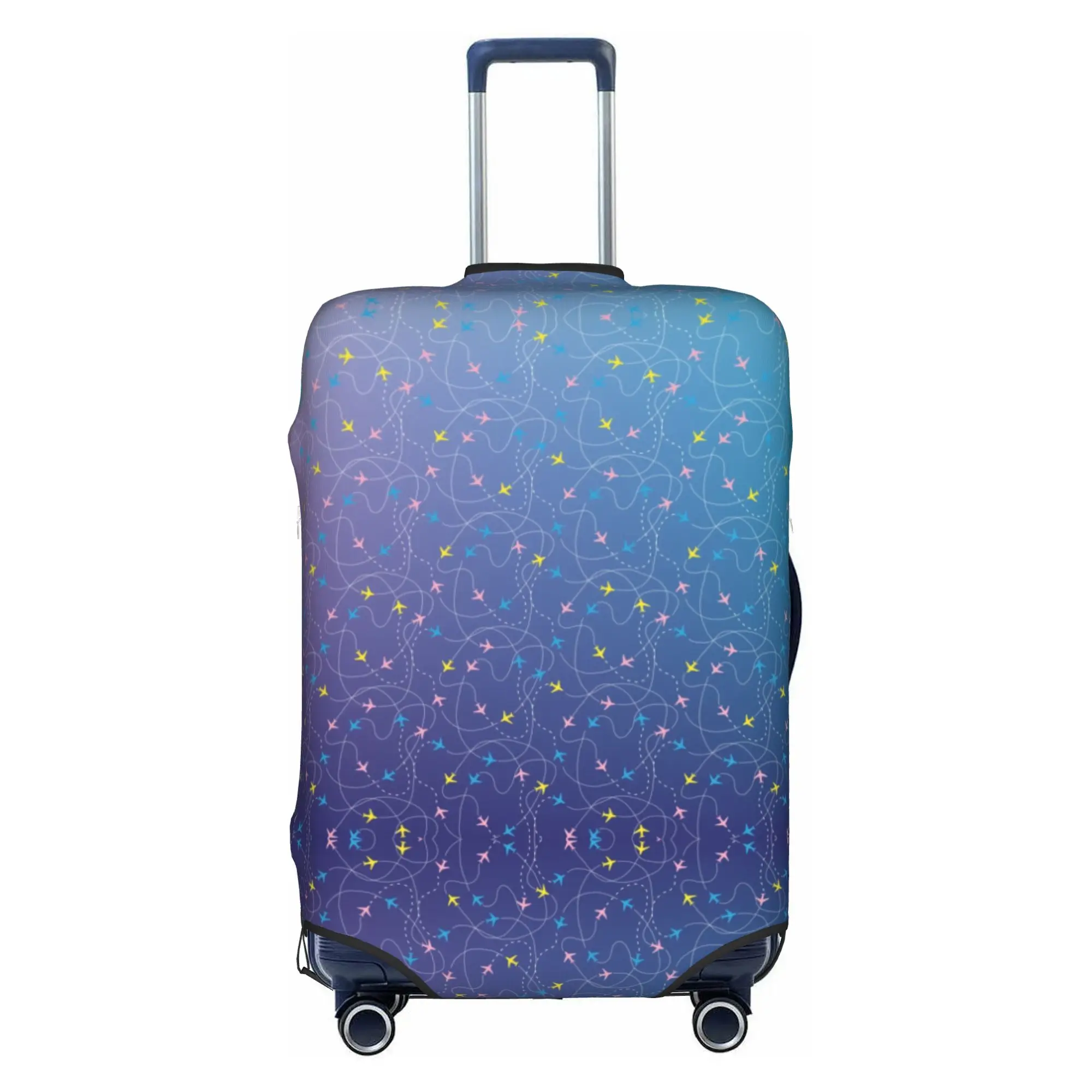 Aviation Airplane Busy Airspace Suitcase Cover Dust Proof Aviator Pilot Fighter Luggage Covers Protector for 18-32 inch