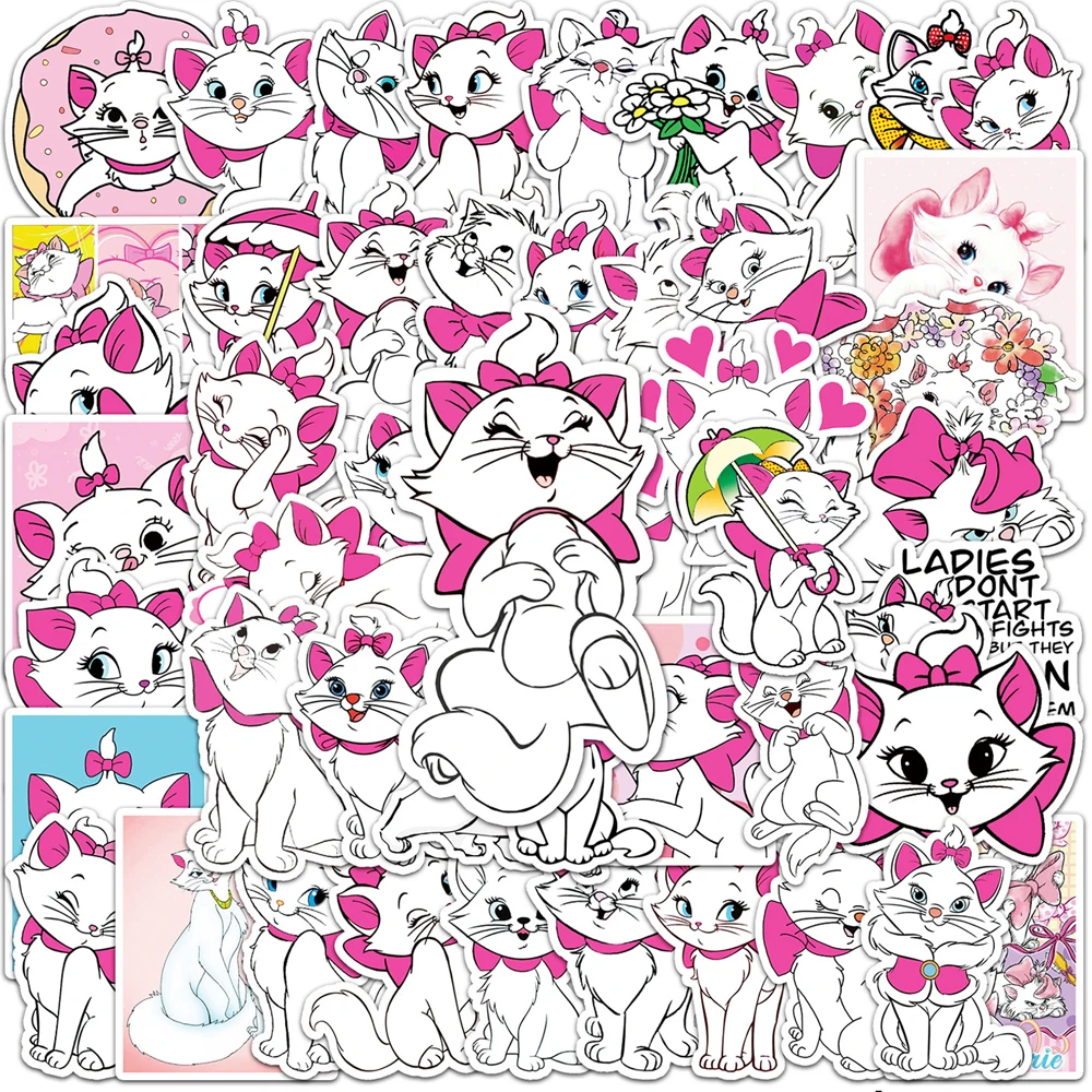 10/30/50PCS The Aristocats Cartoon Disney Marie Cat Stickers Cute Graffiti Decal Scrapbook Laptop Phone Luggage Kid Sticker Toy