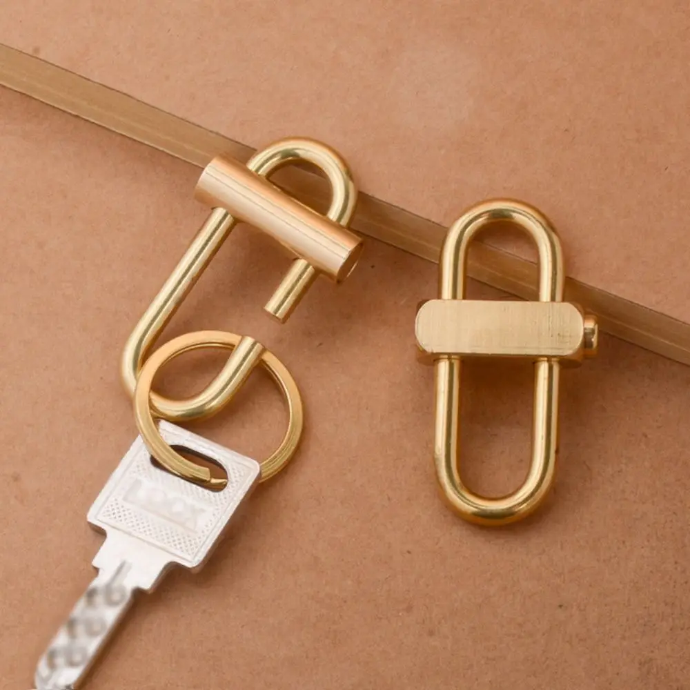 1PC Metal Buckle Clip Brass Keychain Lock Clamp Chain Strap Length Shorten Bag Accessories Anti-oxidation Anti-rust Key Chain