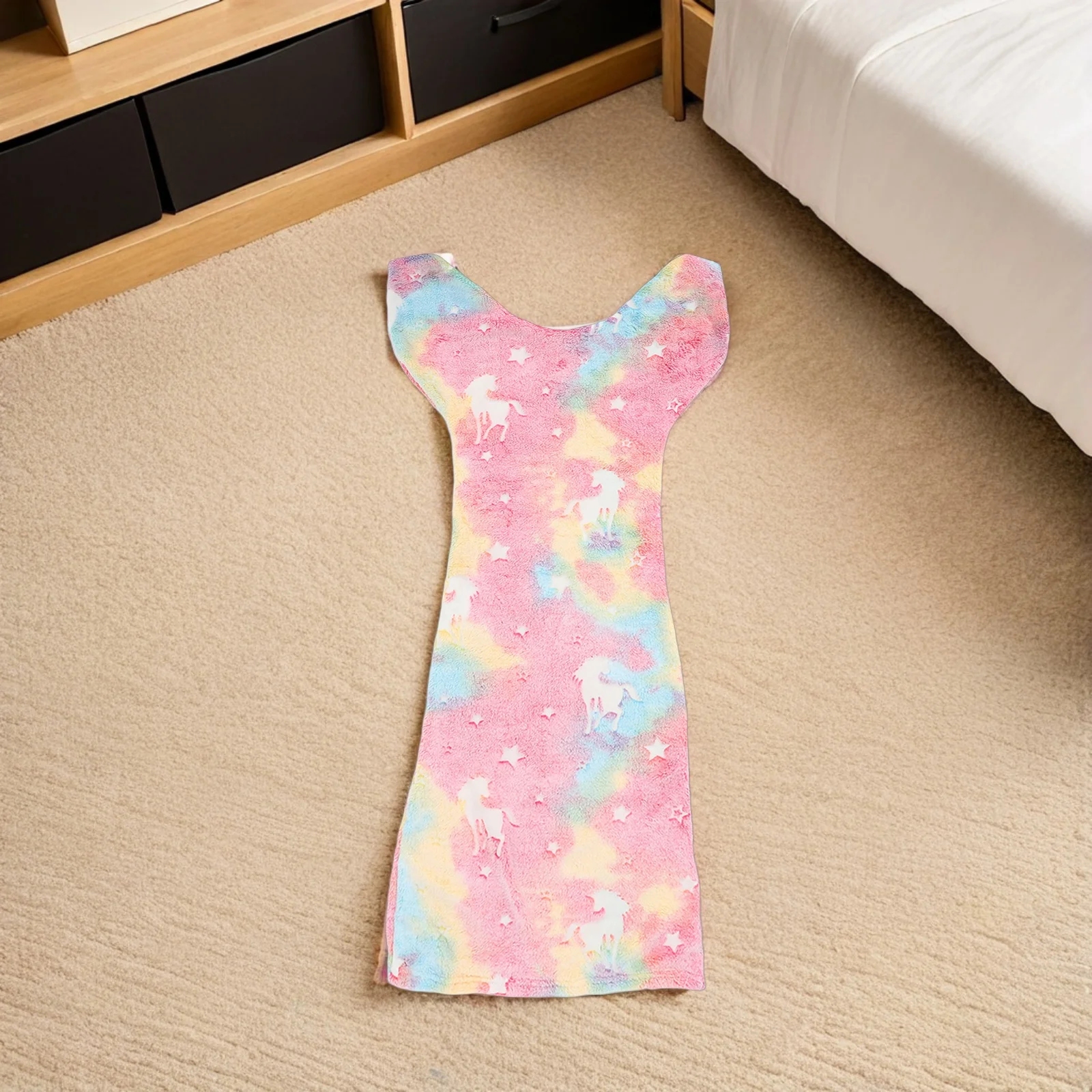 أطفال يتوهج في الظلام حورية البحر بطانية لينة مريحة يمكن ارتداؤها كيس النوم داخلي في الهواء الطلق التخييم بطانية الاطفال كيس النوم #5