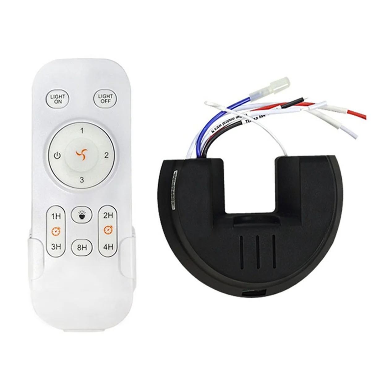 

Universal Ceiling Fan Remote Control Kit Replacement, 3-Speed & Timing, Remote Replacement for AC Ceiling Fan Light