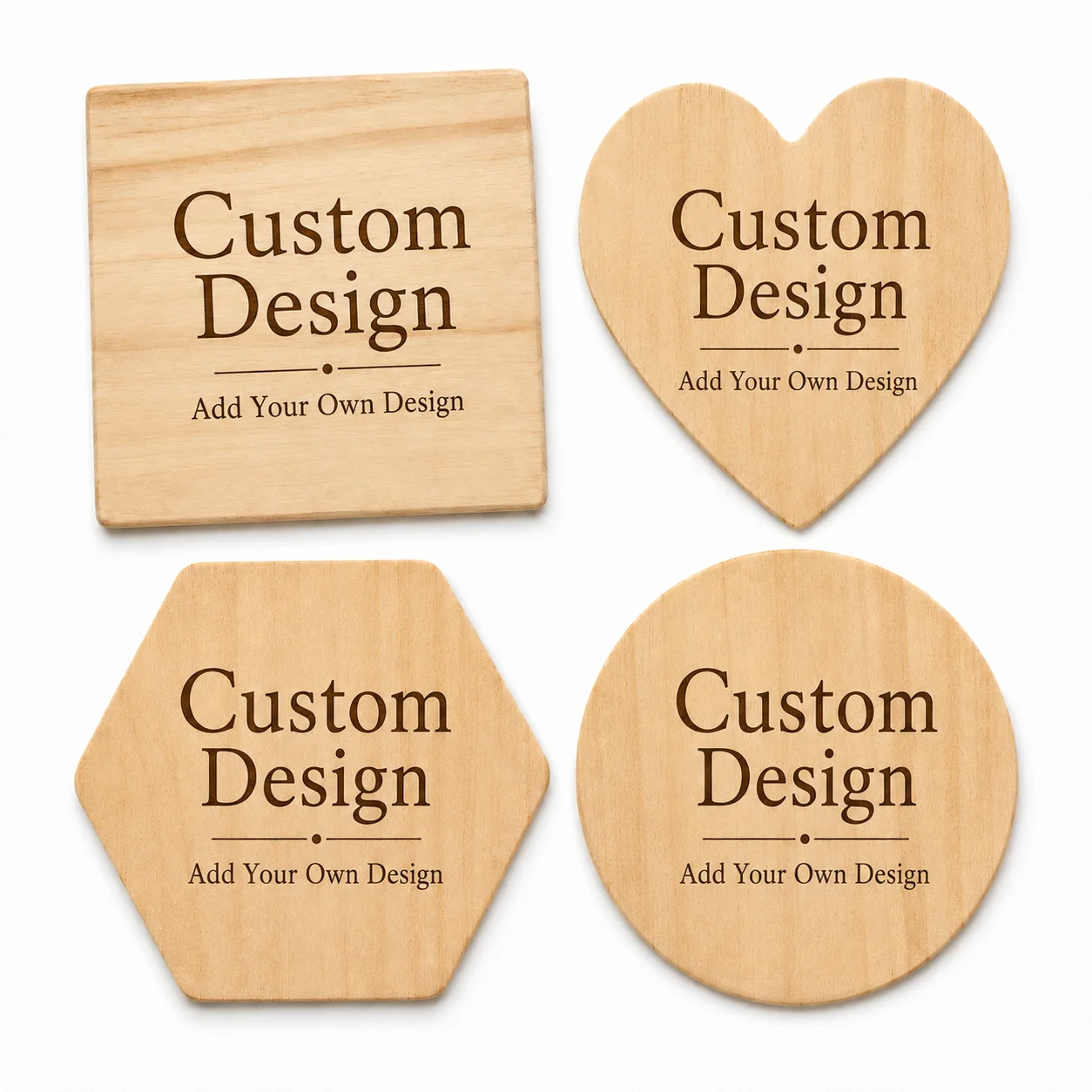 Personalized Custom Wooden Coasters, Suitable for Communion, Baptism, Birthdays, Weddings, Christmas, to Enhance Your Tabletop
