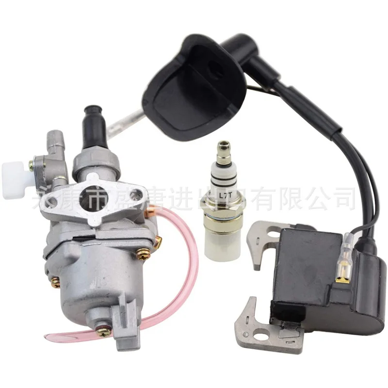 Carburetor High Pressure Pack Spark Plug Assembly Fit 2 Stroke 47cc 49cc Pocket Bike Motorcycle