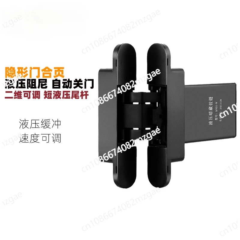 Invisible Door Hinge Hydraulic Buffer Automatic Door Two Dimensional Adjustable Damping Hidden Cross Hinge