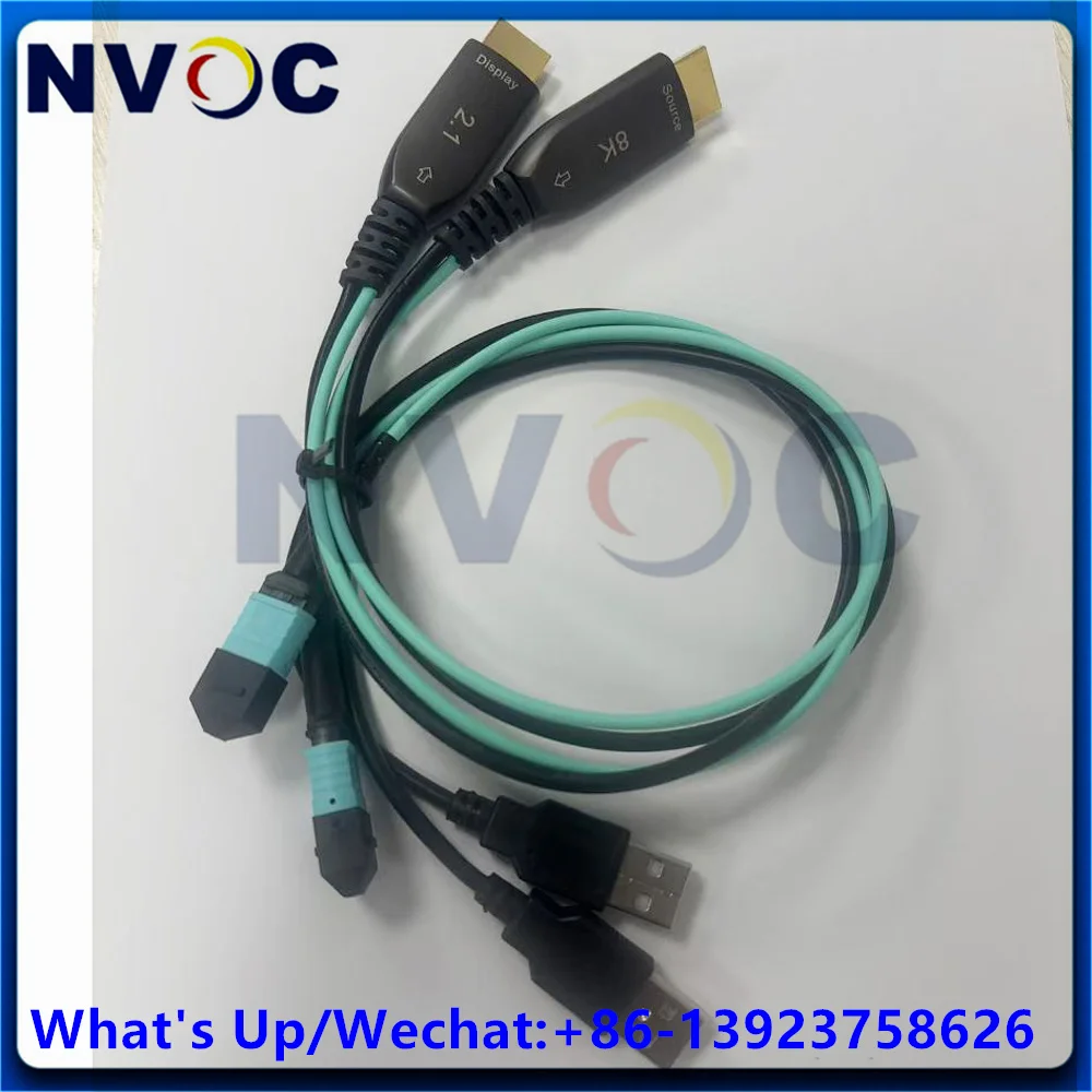 100M اثنين في واحد 8K مدرعة AOC HDMI2.1 MPO 8C كابل ألياف متعدد الأوضاع، MPO MaleDetachable، 48Gbps، 8K/60 هرتز 4K/120 هرتز HDR 3D، EME Event