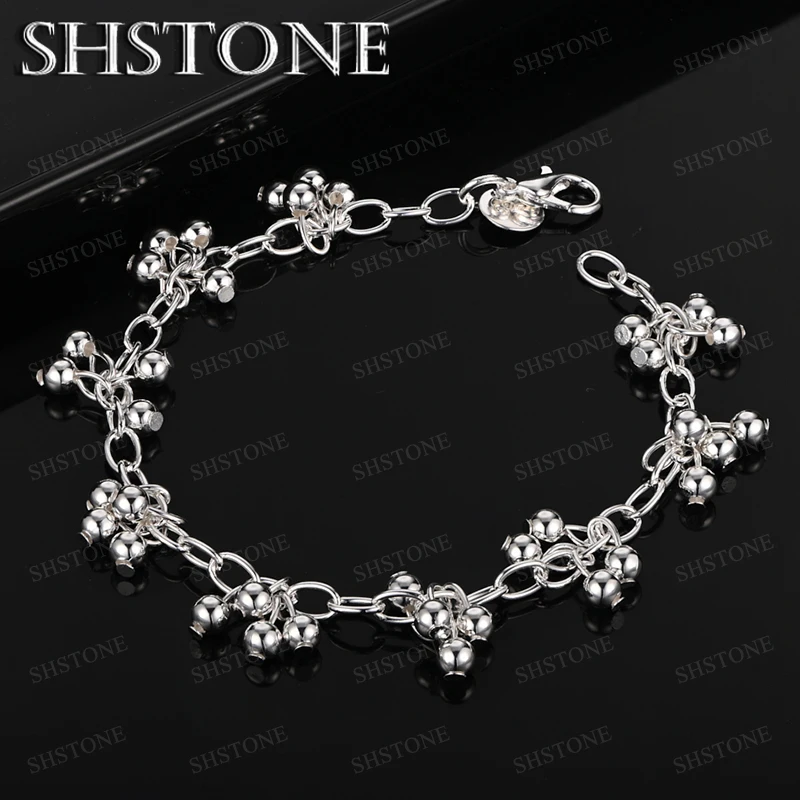

Fashion 925 Sterling Silver Bracelet Men Women Romantic Charm Engagement Wedding Party High Quality Jewelry Gift Accessories