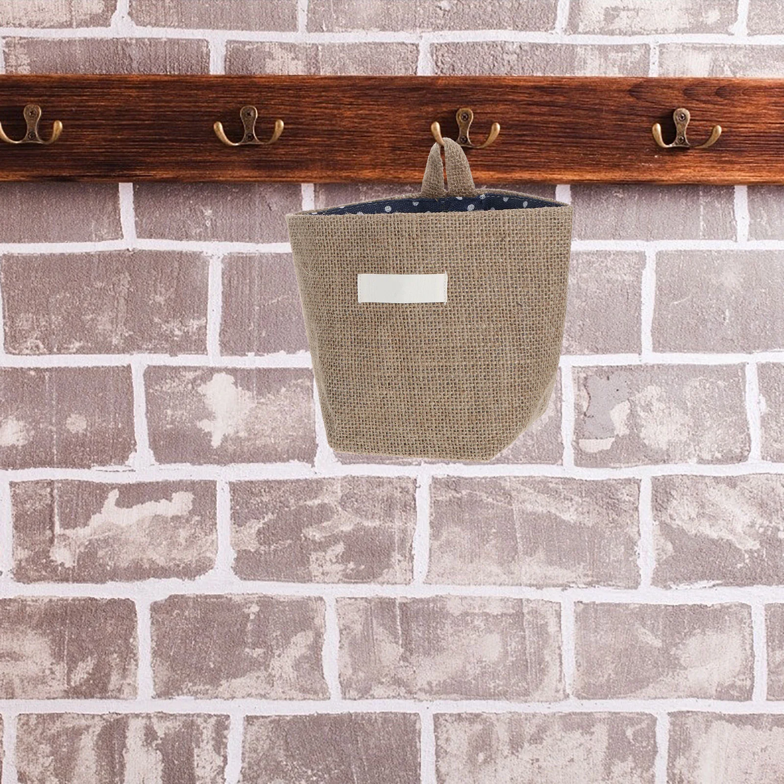 

3Pcs Cotton Linen Hanging Storage Bags Household Sundries Bag Dual-Sided Multipurpose Sundries Container Home Organizer