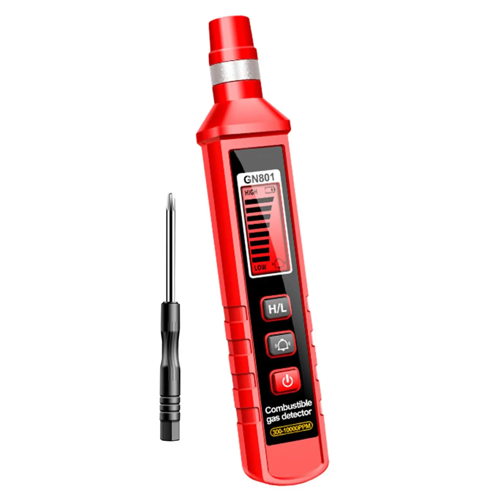 

Портативный газовый анализатор, регулируемая чувствительность с звуковой и визуальной сигнализацией, высокоточный автоматический тестер утечки газа для домашнего RV