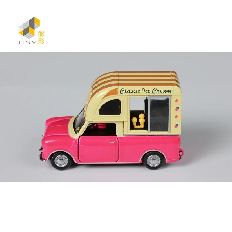 TINY 1:50 Mini Ice Cream Van U.K Alloy Simulation Model Car