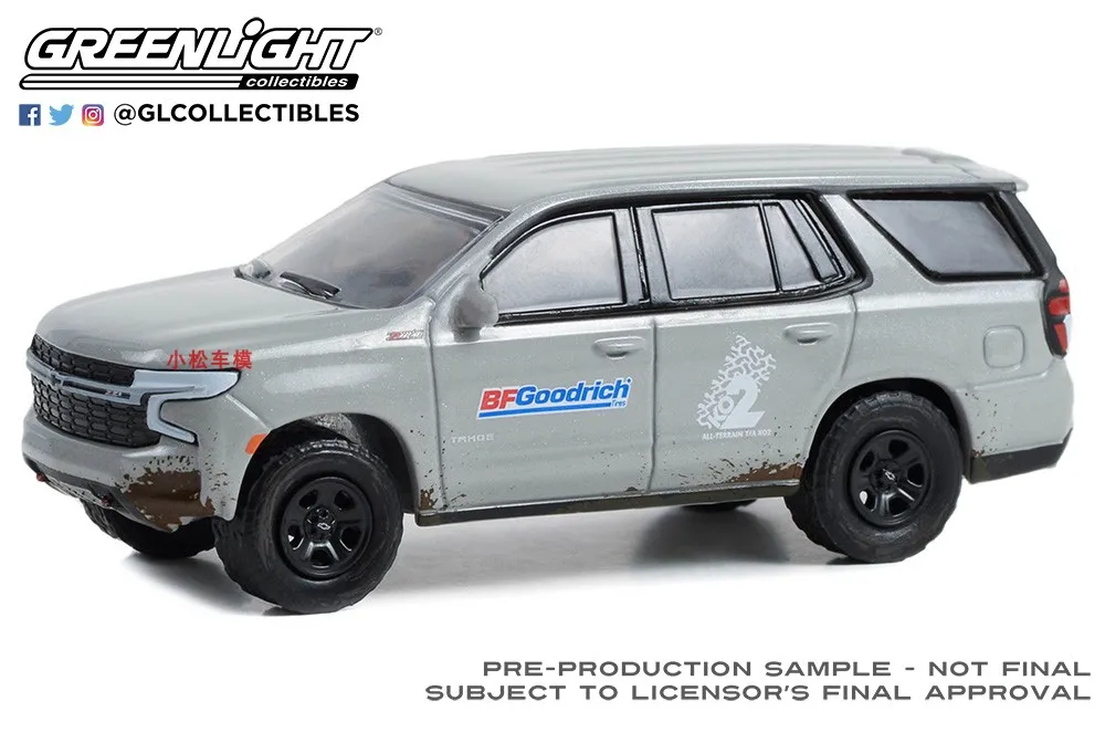 1:64 Collare blu serie 12-2022 Chevrolet Tahe Z71-BFGoodrich Collezione avanzata Ornamenti Modelli di auto