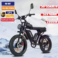 EU Q20/Q20pro adult electric bicycle 2000W 48V 40AH waterproof powerful dual motor 20*4.0 inch fat tire mountain electric bicycl