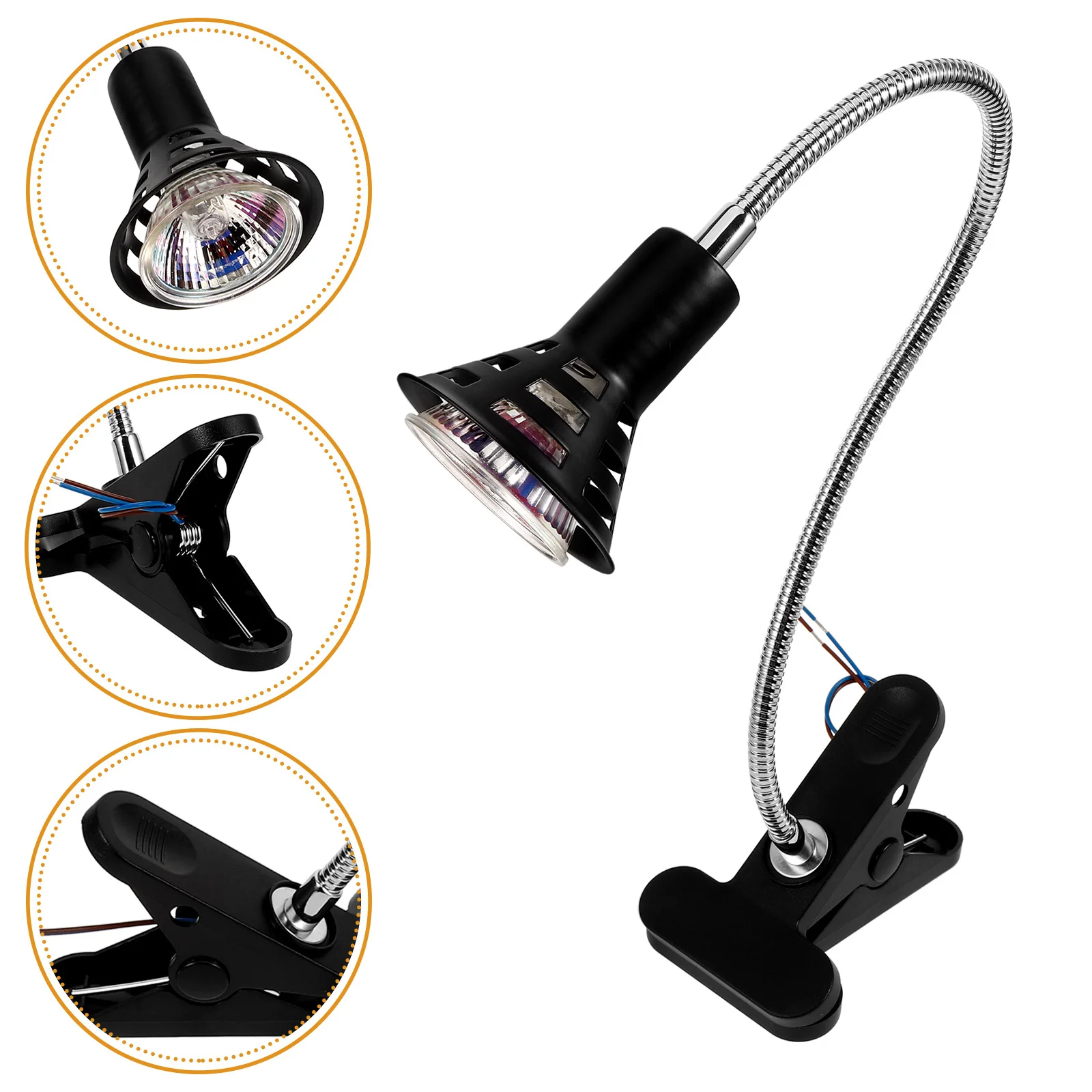 خزانة الأضواء عرض المجوهرات الصغيرة للتدوير المشبك الأضواء أنبوب مرن عرض داخلي الإضاءة مصابيح كشاف صغيرة الحجم داخلي #1