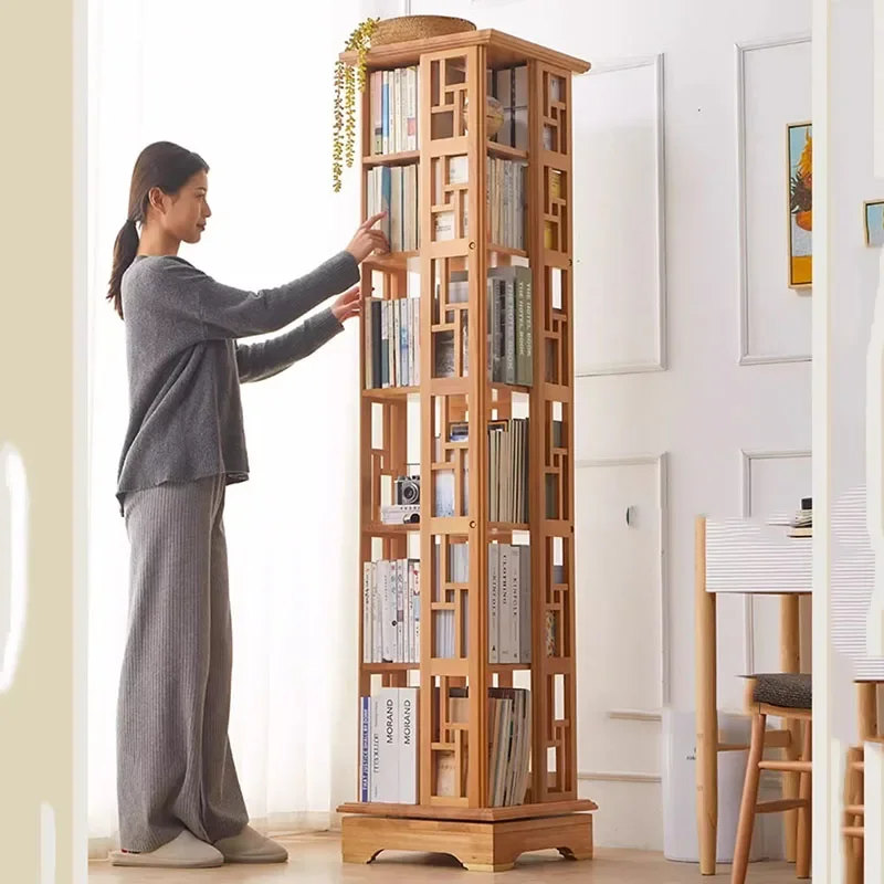 

Kids Girl Bookcase Living Room Corner Swivel Wooden Partition Book Shelf Standing Modern Storage Libreria Furnutire Bookcase