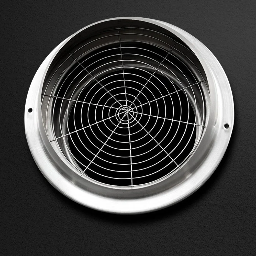 Stainless Steel Air Vent Ventilation Exhaust Grille Cover Wall Ceiling Exhaust Duct Cover Cooling Heating Round Vent Cap