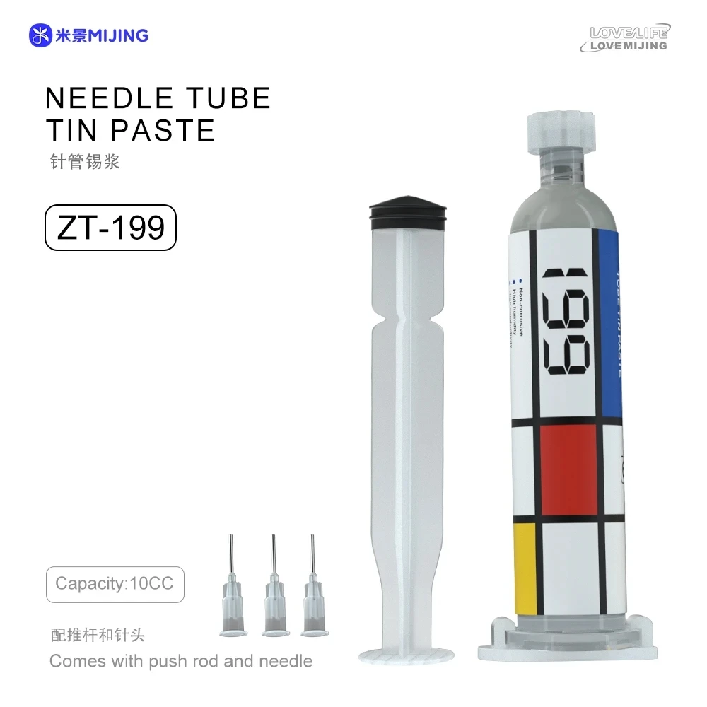 Mijing Solder Paste,138/150/183/199/217°C, Liquid Soldering, Welding Paste For Electronics, BGA, SMD, IC, PCB, HDMI Repairing