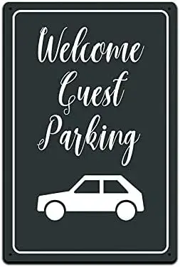 Tin Signs Parking Warning Notice | Tin Sign for Parking Space at Cabin, Lodge, Air B&B Decor | Parking Area Only Lightweigh sign
