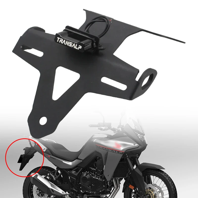 

Motorcycle Accessories Rear Fender Plate License Plate Mount Black Metals License Plate Holder Fit For Honda XL750 TRANSALP 2023