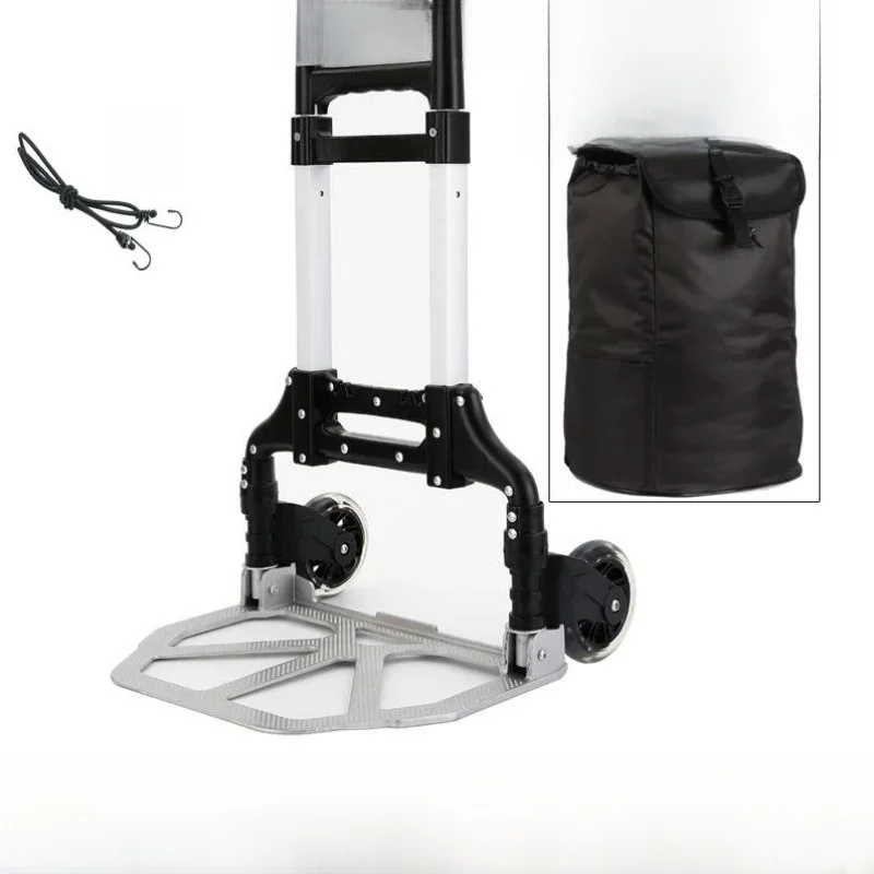 new-portable-aluminum-alloy-folding-luggage-cart-hand-pulled-shopping-cart-home-use-hand-push-truck-lightweight-market-research