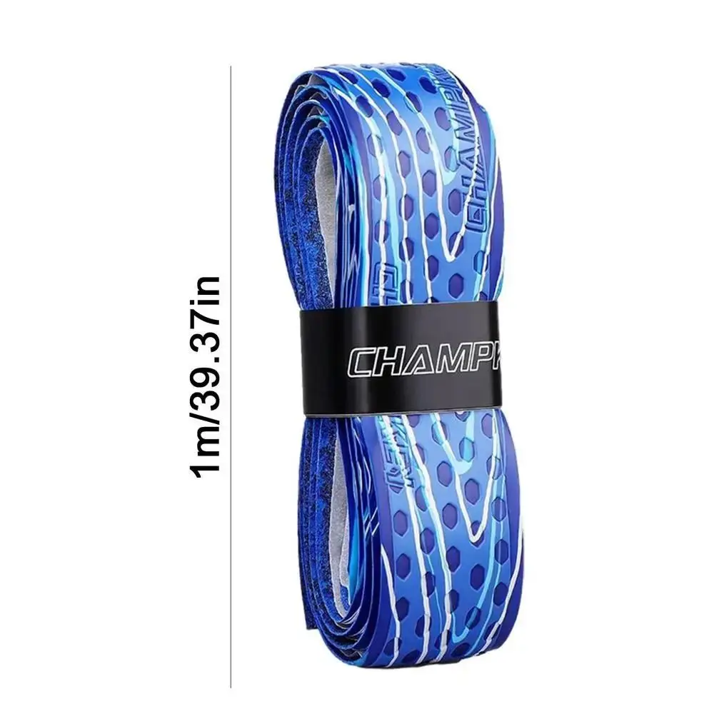 Antiscivolo PU Strisce Bat Grip Nastro Elasticità Sensazione a secco Baseball Sweatband Nastro 1m Anti-scivolo Racchetta da tennis Maniglia Grip Badminton