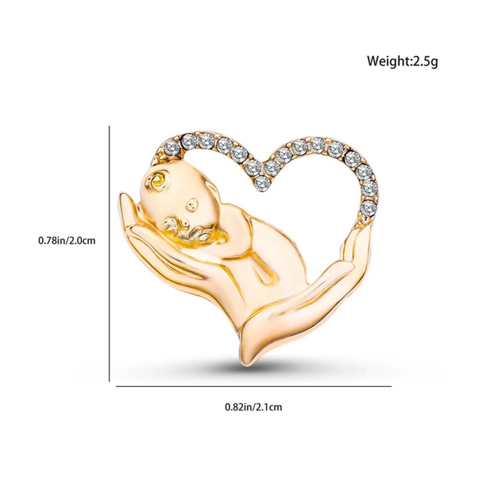 Catuni Baby Heart Obstetrics Pin Brooch Maternal Love Badge Lapel Backpack Medical Gift for Mom Midwife Obstetrician Nurse