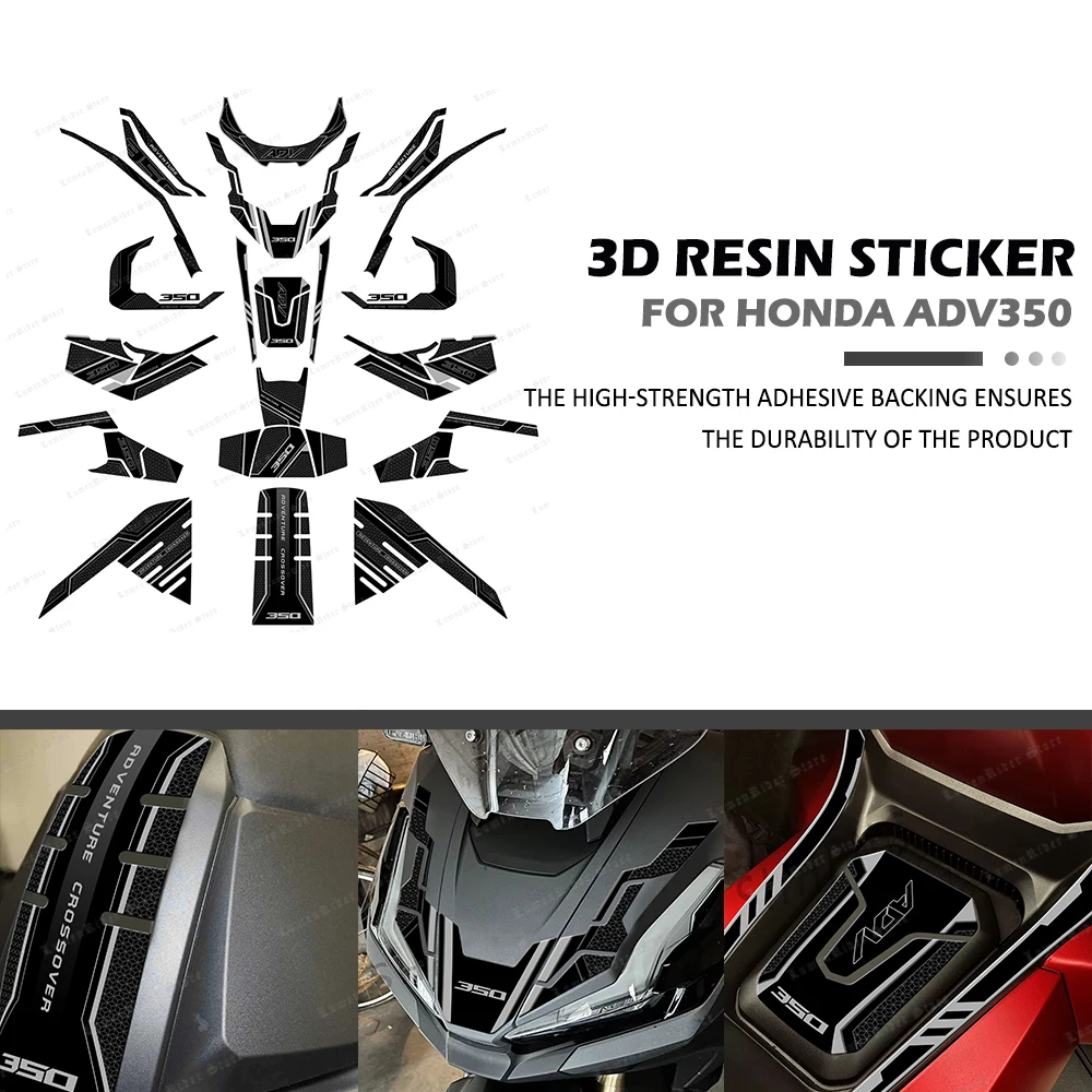 

Motorcycle Accessories Fuel Tank Pad Stickers Protector Covers 3D Resin Stickers Kit For HONDA ADV350