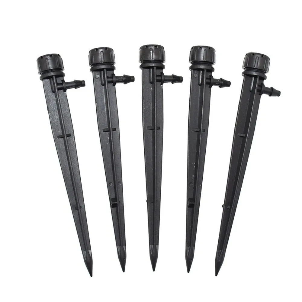 100Pcs Garden Irrigation Dripper 8 Holes Adjustable Nozzle Drip Irrigation 1/4 Barbed Hose Connector Sprinkler Garden Watering