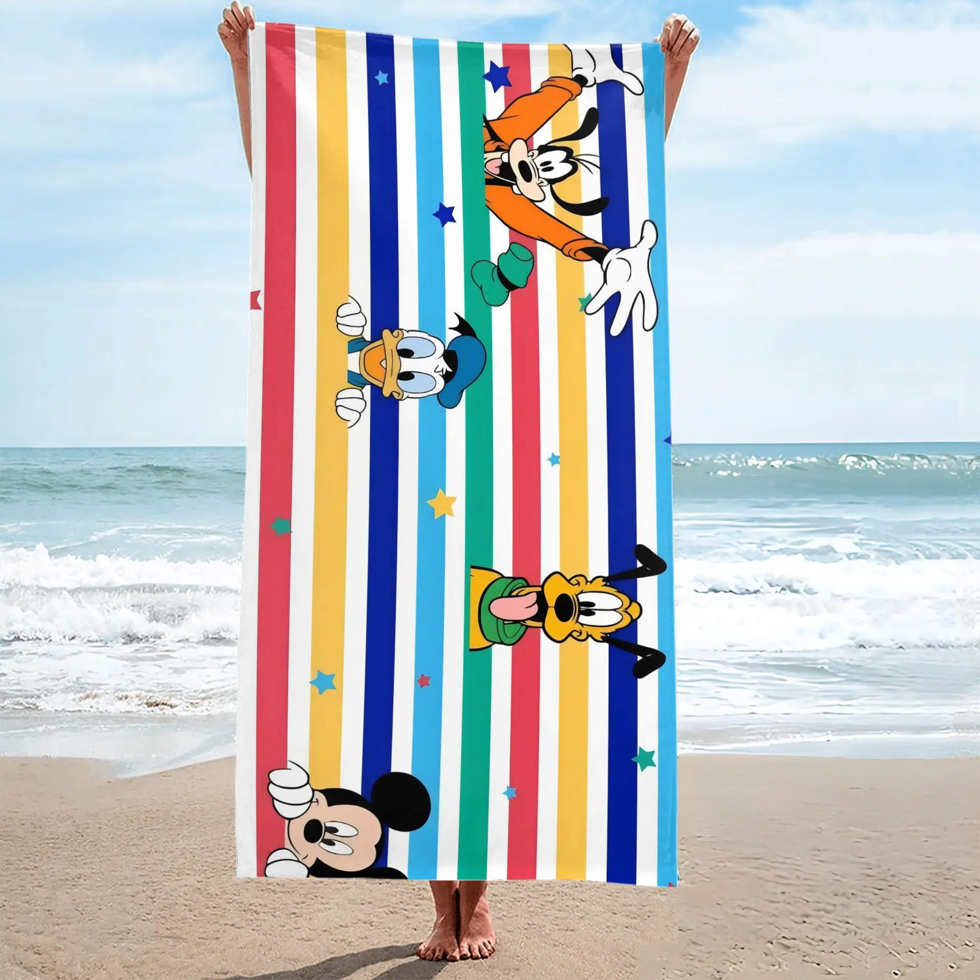 

1pc Classic Characters Beach Towel - Quick Dry Soft Absorbent, Ideal for Outdoor Travel Camping Surfing Swimming Diving,