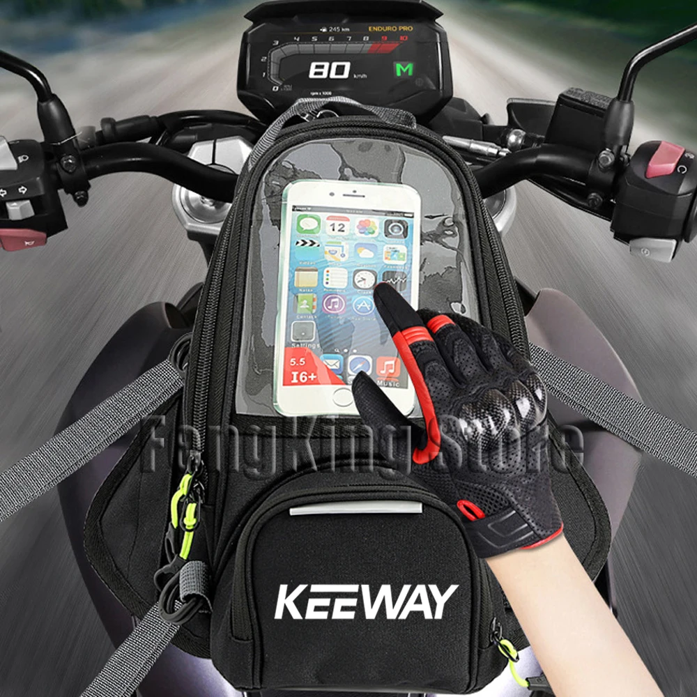 

For Keeway Hurricane 50 Vieste 300 Motorcycle Magnetic Bag Riding Bag Navigation Fuel Tank Bag Large Screen