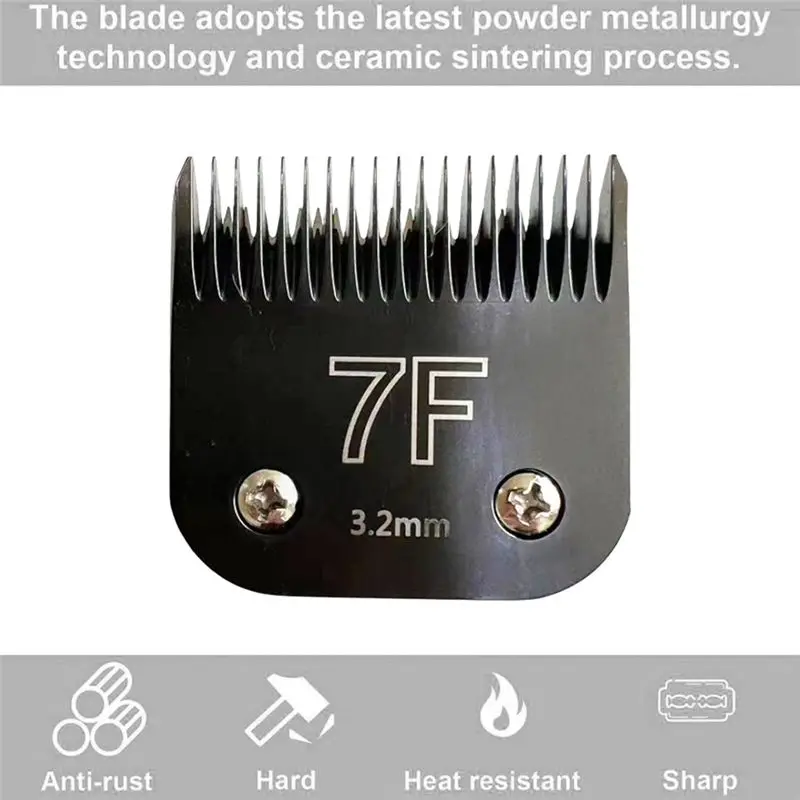 AEE6-7F 3.2Mm Pro Detachable Blade For Wahl KM 10 Most For Andis AG / AGC / SMC / Oster A5 / Classic 76 Animal Clippers - view 4