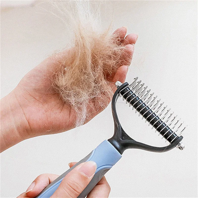 New Pet Dog Hair Brush Deshedding Brush Cat Brush Rake Puppy Grooming Tools Cat Dog Cleaning Pets Dogs Accessories