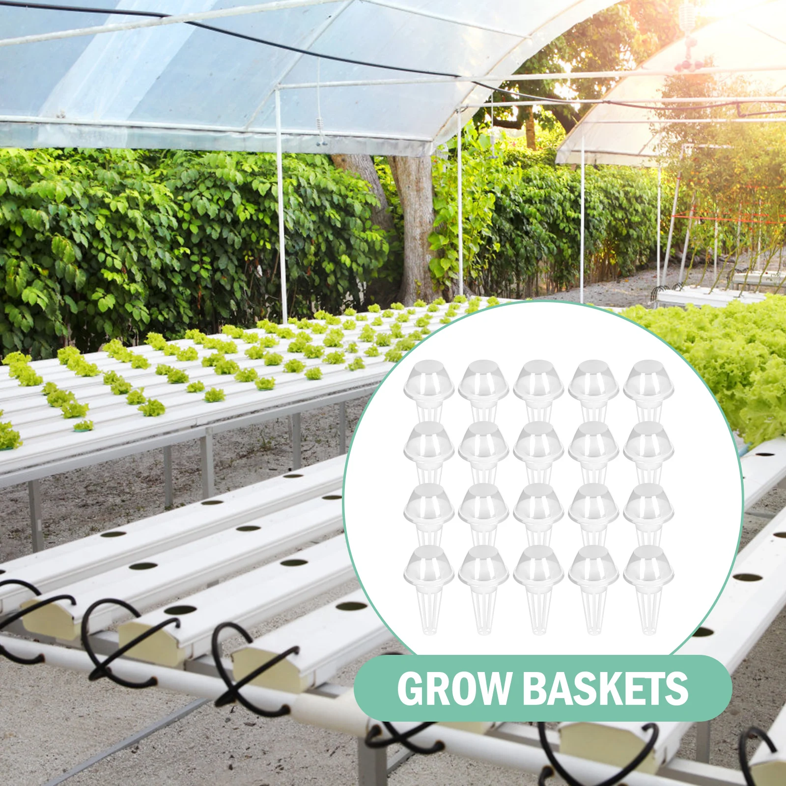 

Hydroponic Grow Baskets Set Lightweight Cultivation Containers for Indoor Plants Vegetables Garden Supplies Plastic Cups