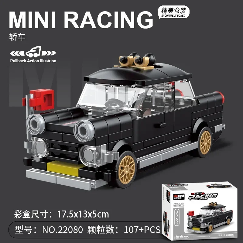 Racing Car Bus Engineering Vehicle Ambulance Pull Back Model Building Blocks Brick Toys Children Boys Compatible With Lego