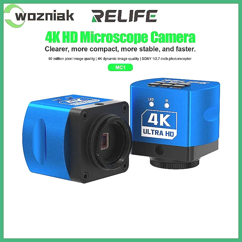 4K 60MP Microscope Camera, HD Electronic Eyepiece for Trinocular Microscopes, Plug & Play