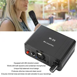 zk30 Microphone Preamp High Gain 48V Phantom Power XLR Output Mic Preamplifier for Dynamic and Condenser Microphones Booster