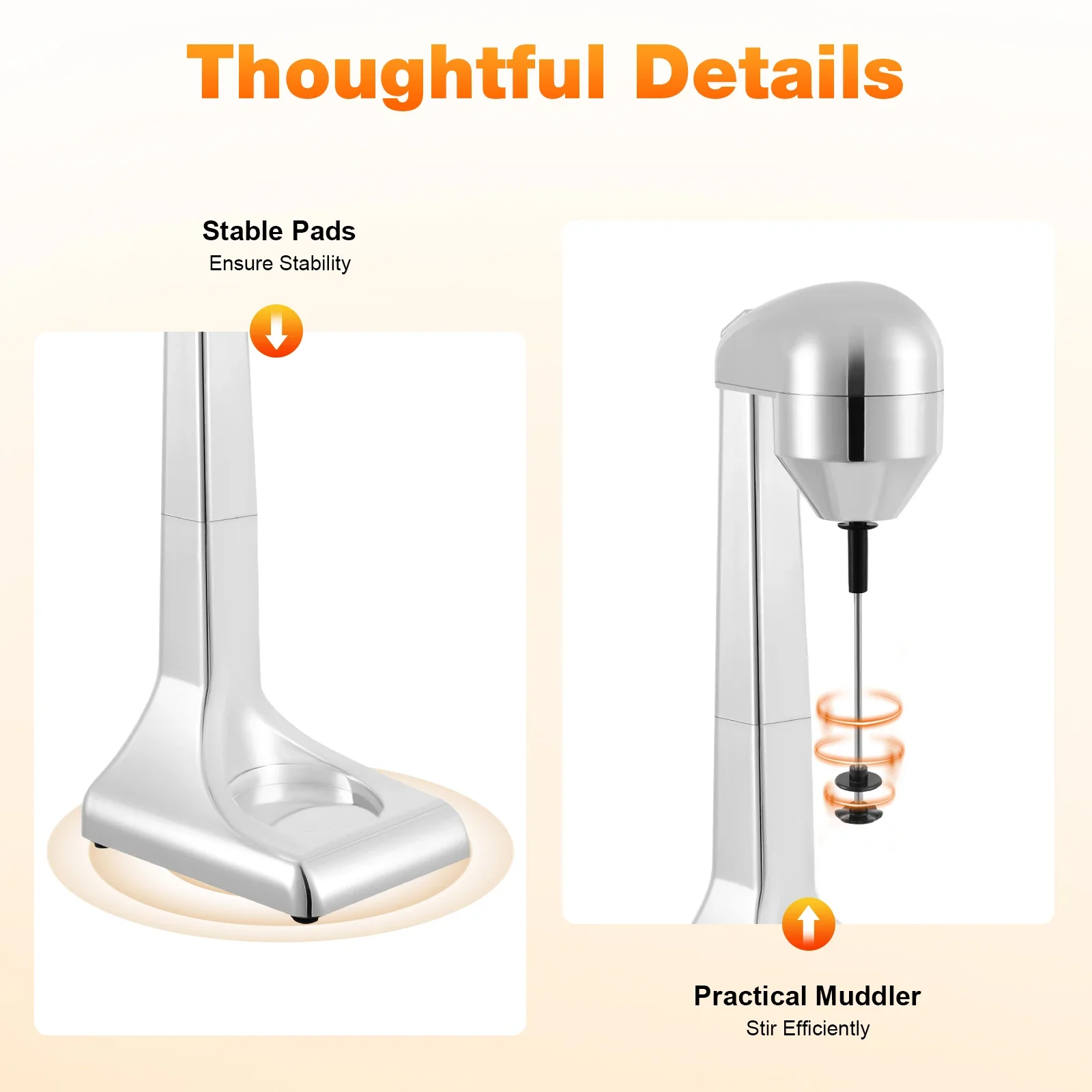 Milk Shaker Machine for Household Use, 23000r/min Speed, Easy Operation, Strong Pure Copper Motor, Quick Mixing for Milk