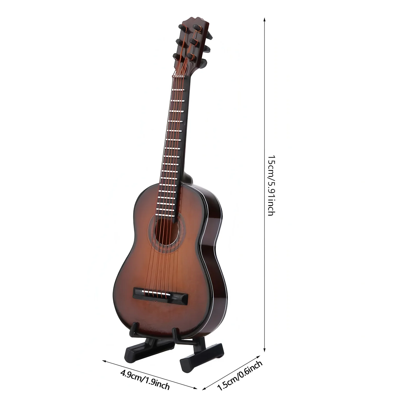 15 سنتيمتر نموذج الغيتار الصغير 6 سلسلة نموذج الغيتار الخشبي مع حامل المنزل مكتب سطح المكتب ديكور الموسيقى زخرفة لهواة الجمع