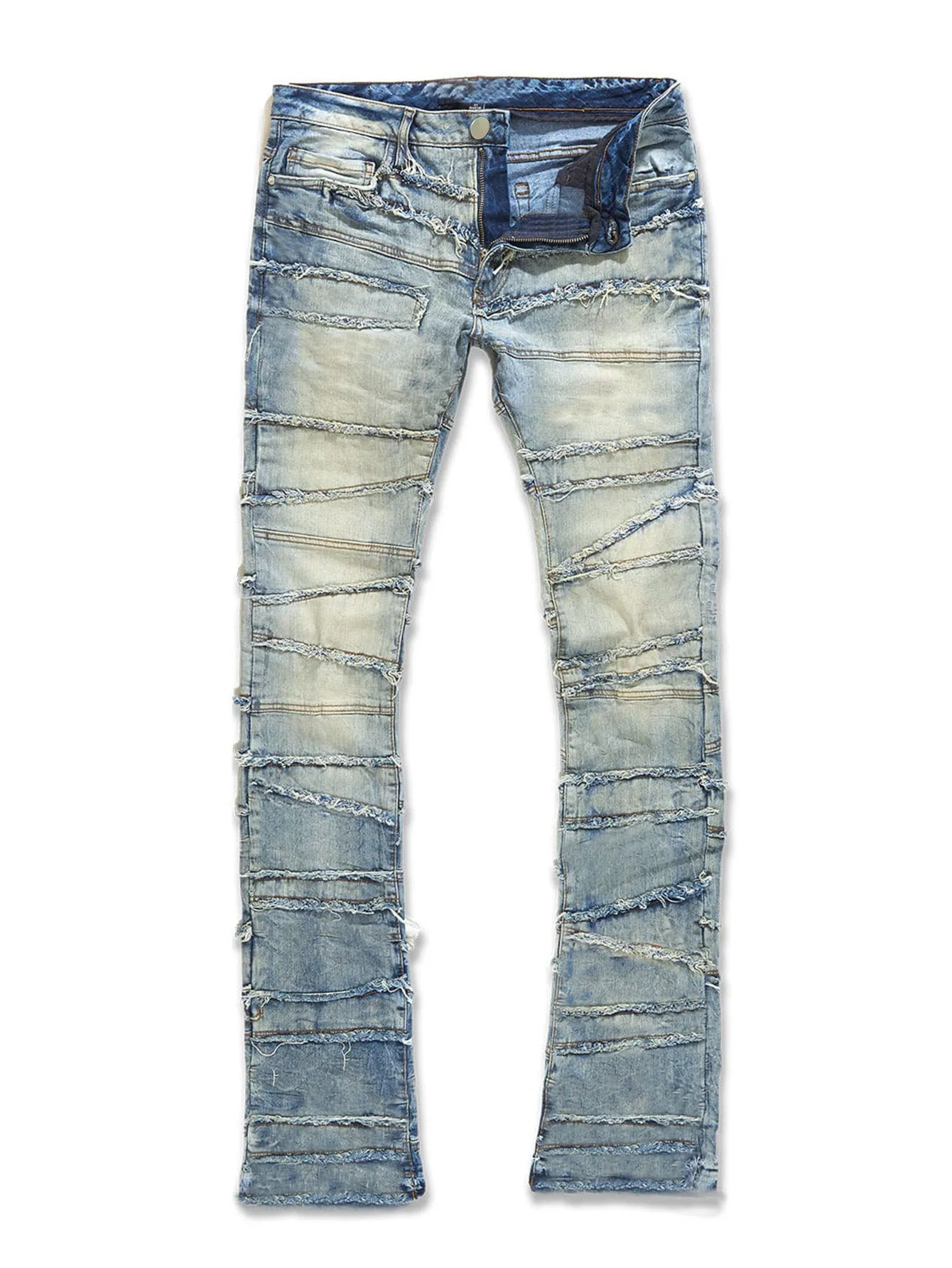 2026 Fashionable New Men's Motorcycle Jeans Pleated Holes Decorative Denim Pants Men Blue White Red Green Yellow Casual Trousers